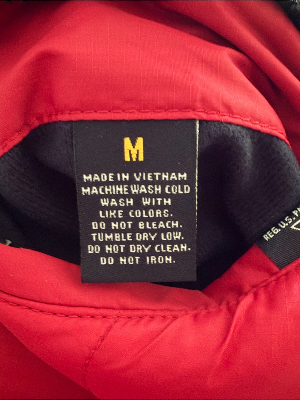 Vintage Abercrombie & Fitch Red Puffer Vest Y2K Colorblock Gorpcore Gilet Size M - Picture 10 of 11
